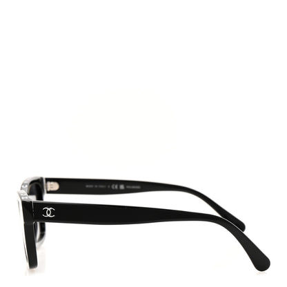 Chanel Acetate Polarized Square Sunglasses 5417 Black 3 of 8