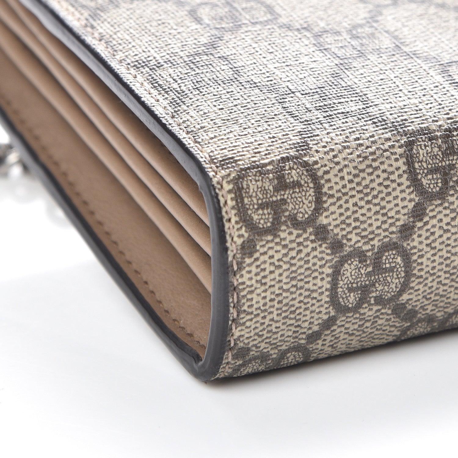 Gucci GG Supreme Monogram Mini Dionysus Chain Wallet Beige Taupe 8 of 9