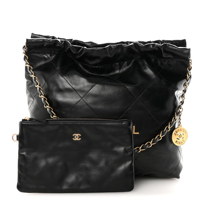 Chanel Shiny Calfskin Quilted Small Chanel 22 Black 3 of 11