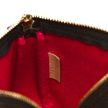 Louis Vuitton Monogram 2019 Christmas Animation Mini Courchevel Pochette Accessories Fuchsia 7 of 11