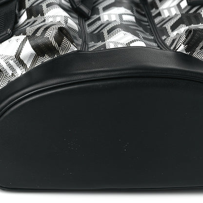 MCM Cubic Monogram Medium Bradenburg Backpack Black White 9 of 9