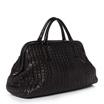 Bottega Veneta Nappa Intrecciato Frame Tote Ebano 2 of 13
