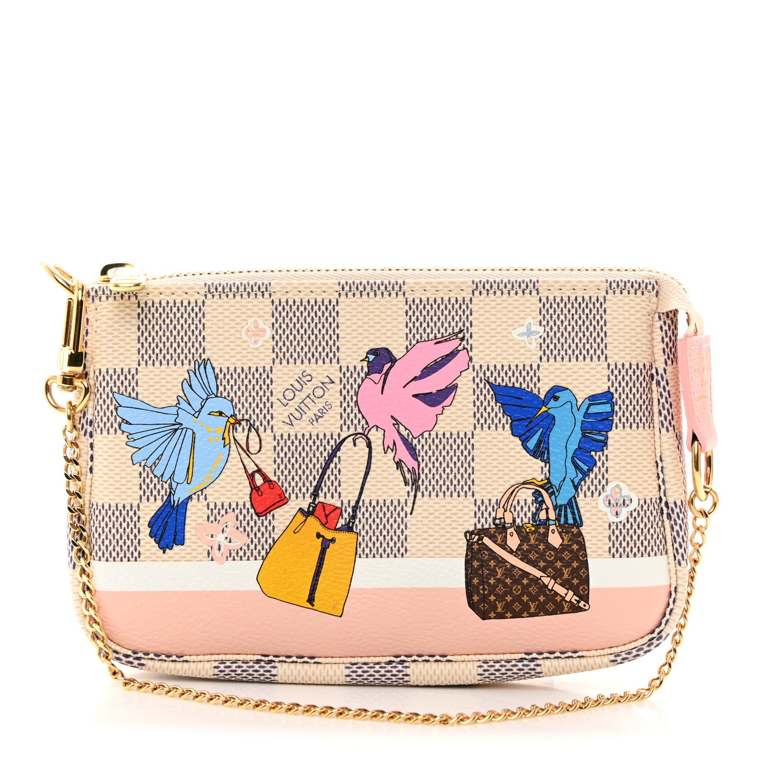 Louis Vuitton LOUIS VUITTON Damier Azur 2018 Christmas Animation Mini Pochette Accessories 1 of 7