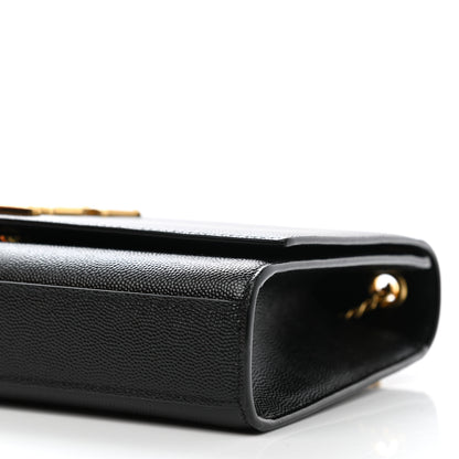 Saint Laurent Grain De Poudre Medium Classic Monogram Kate Satchel Black 10 of 11