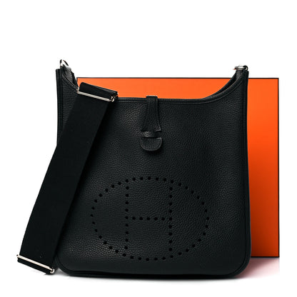Hermes Taurillon Clemence Evelyne III PM Black 11 of 11