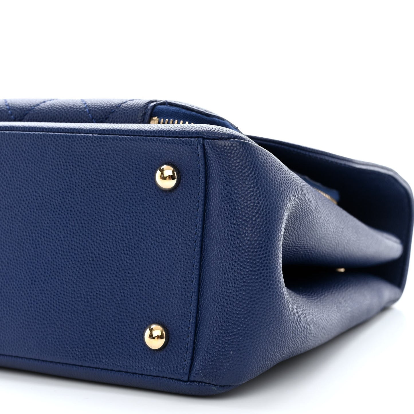 Caviar Quilted Large Business Affinity Flap Blue