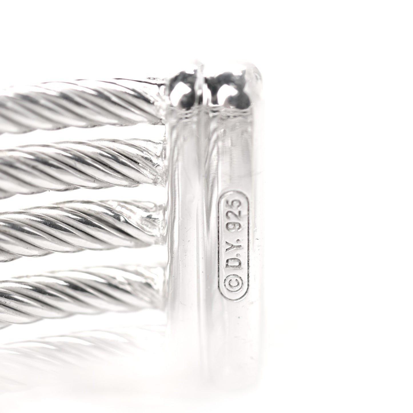 Sterling Silver Diamond Five Row Confetti Cuff Bracelet