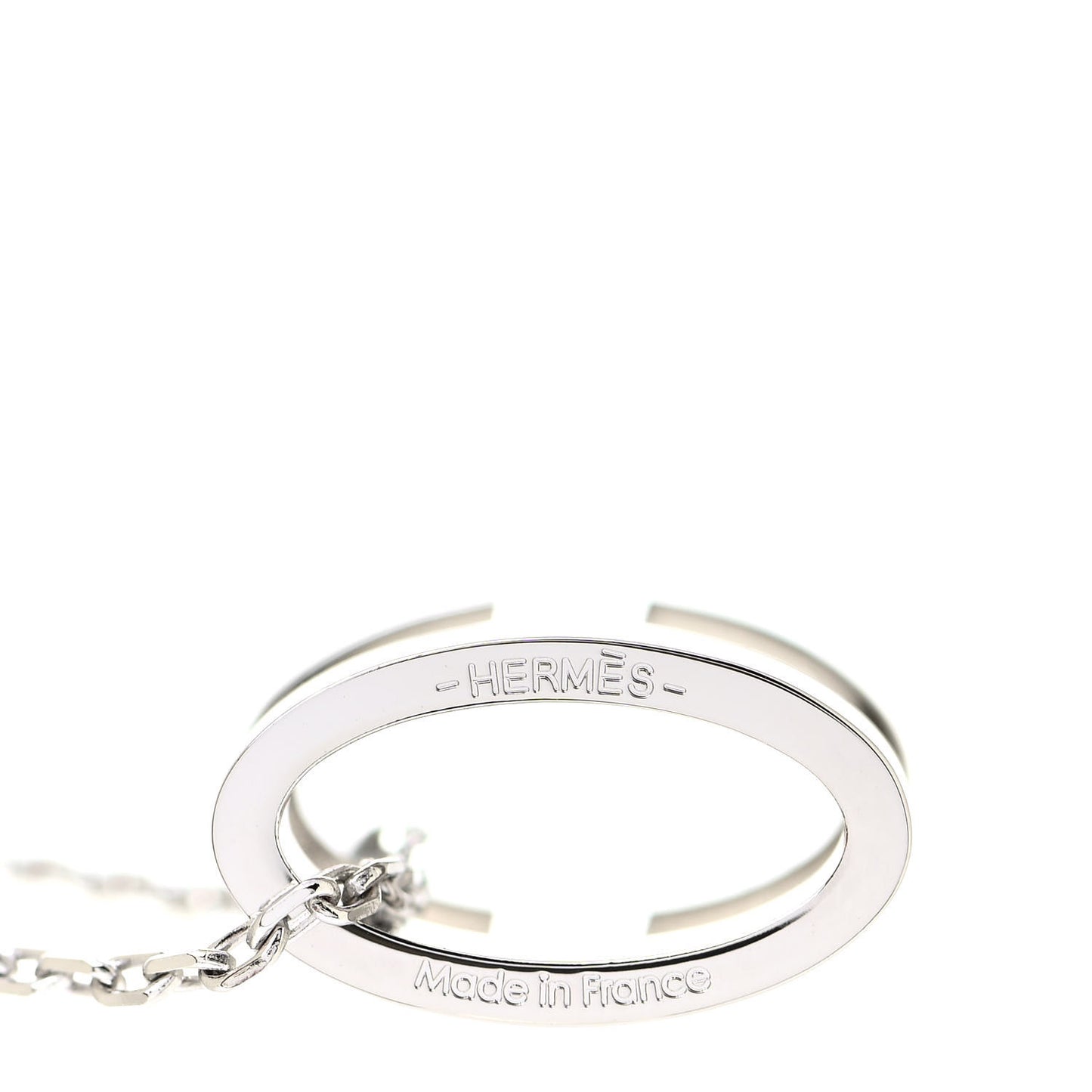 Lacquered Palladium Pop H Pendant Necklace White