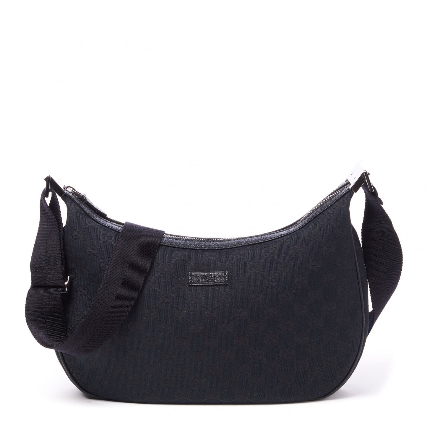 Monogram Medium Half Moon Hobo Black