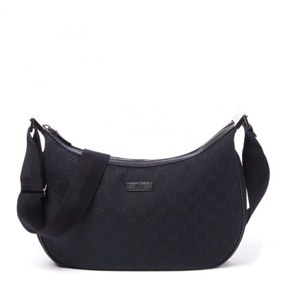 Gucci Monogram Medium Half Moon Hobo Black 1 of 8