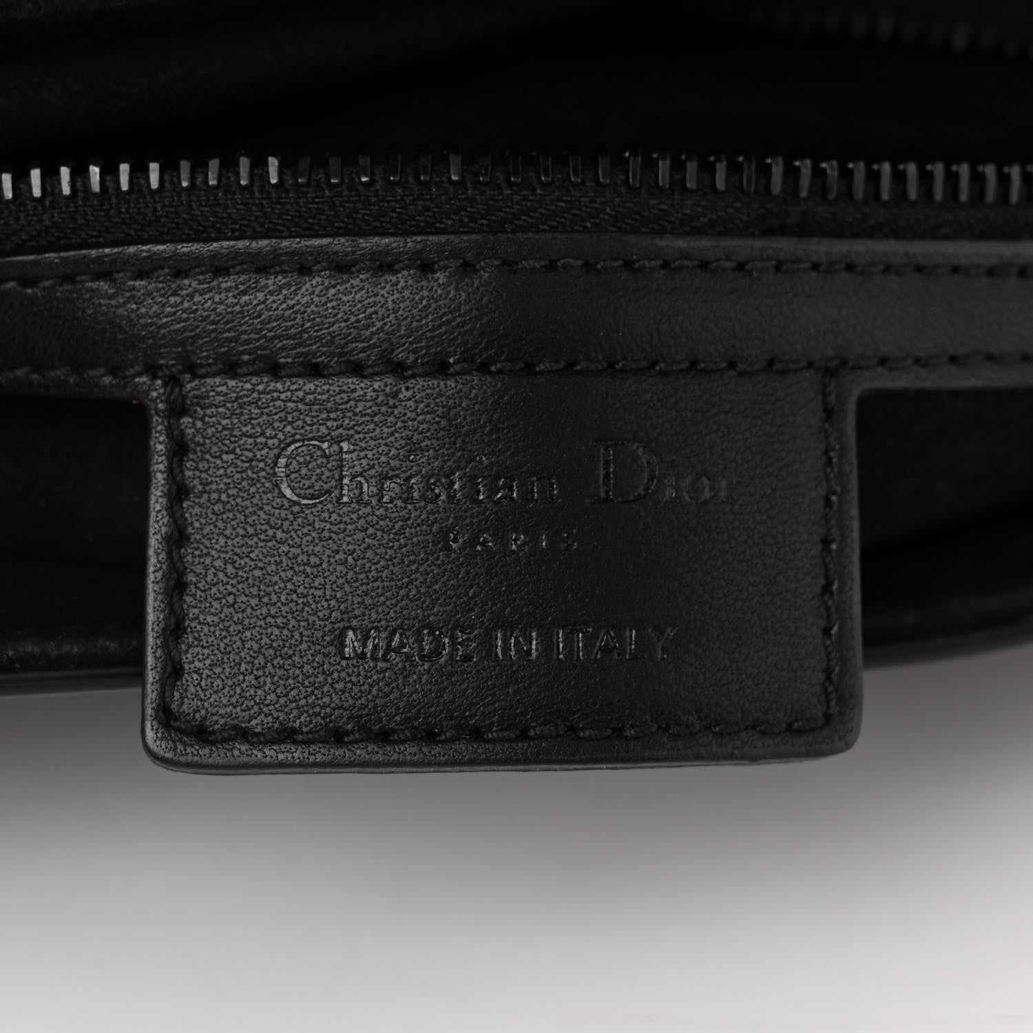 Christian Dior Lambskin 3D Floral Saddle Bag Black 6 of 10