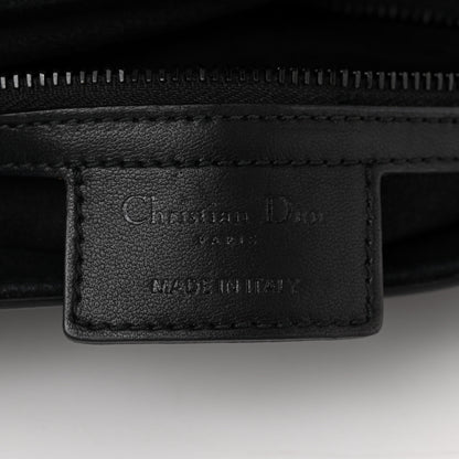 Christian Dior Lambskin 3D Floral Saddle Bag Black 6 of 10