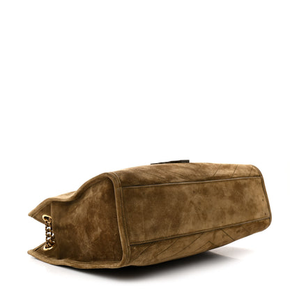 Saint Laurent Suede Matelasse Monogram Medium Niki Shopper Tote New Barley 4 of 10
