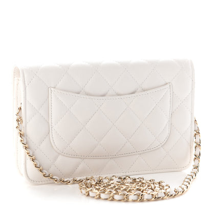 Chanel Caviar Quilted Wallet On Chain WOC White 3 of 10