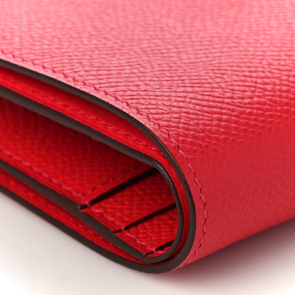 Hermes Epsom Bearn Compact Wallet Rouge Tomate 8 of 9