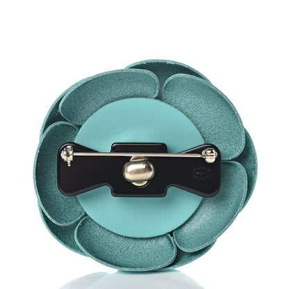 Chanel Lambskin Camellia Brooch Green 3 of 5