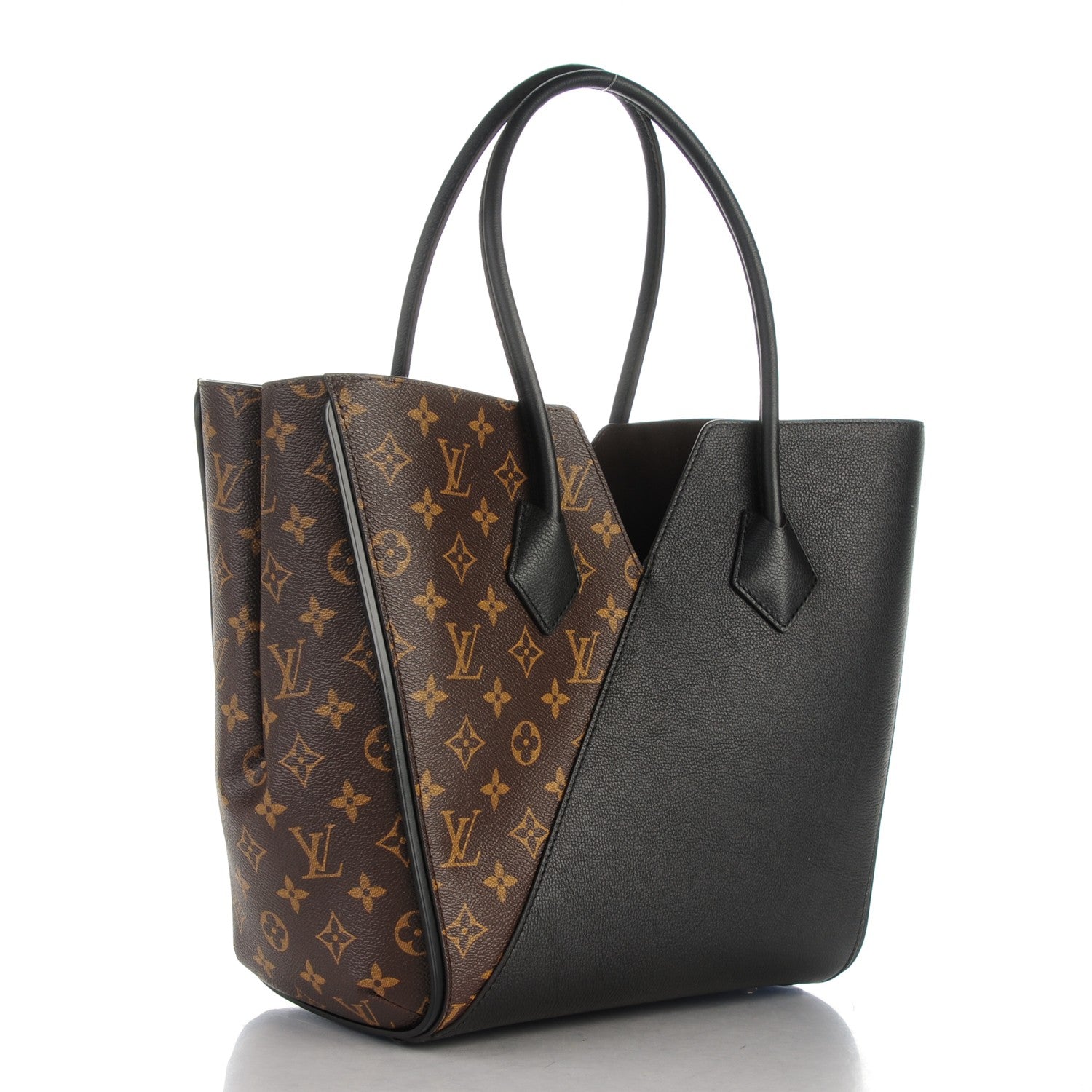 Louis Vuitton Calfskin Monogram Kimono Tote Black 3 of 8