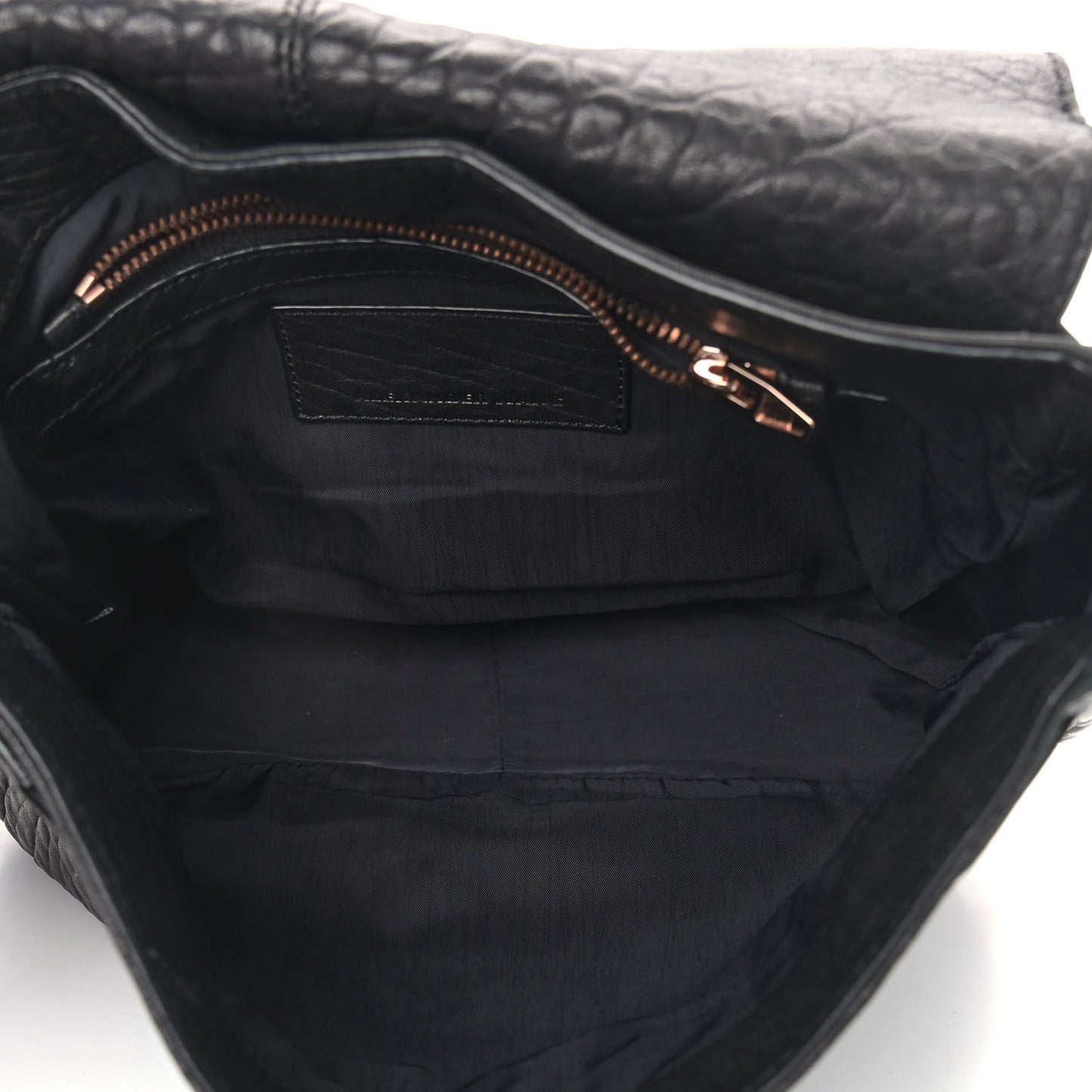 Pebbled Lambskin Lia Sling Black Rose Hardware