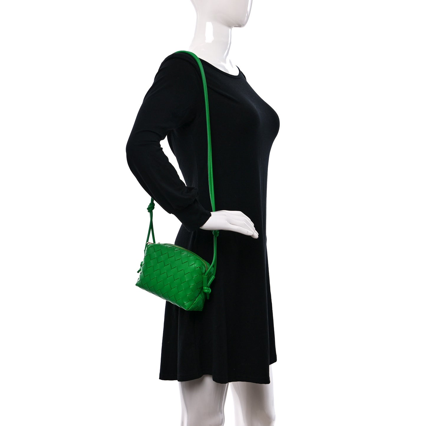 Nappa Intrecciato Mini Loop Camera Bag Parakeet