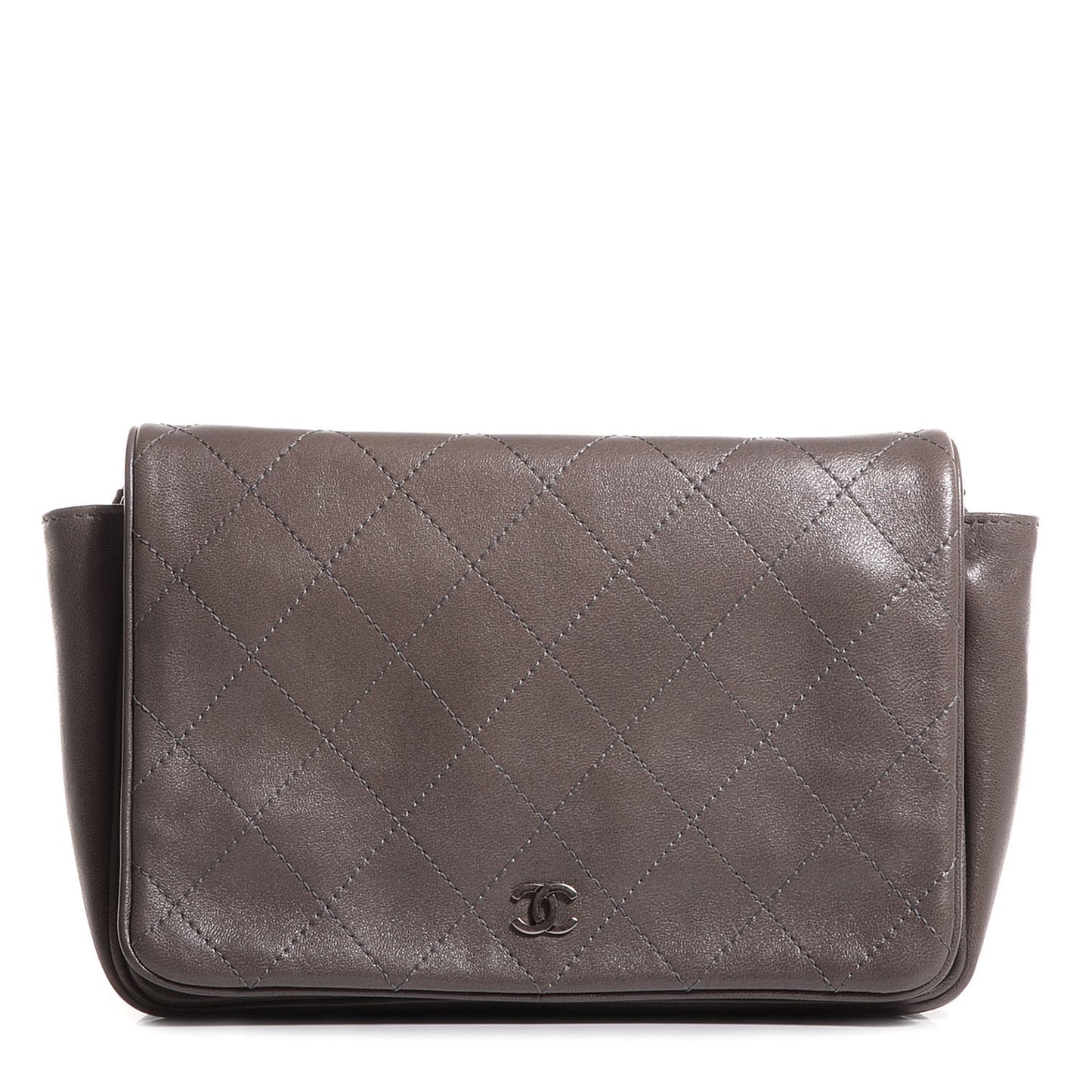 Lambskin Small Crossbody Flap Grey
