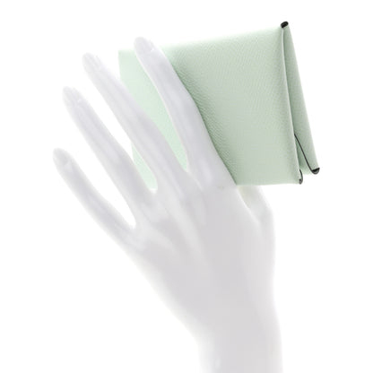 Hermes Epsom Calvi Duo Card Case Vert Peppermint 2 of 7