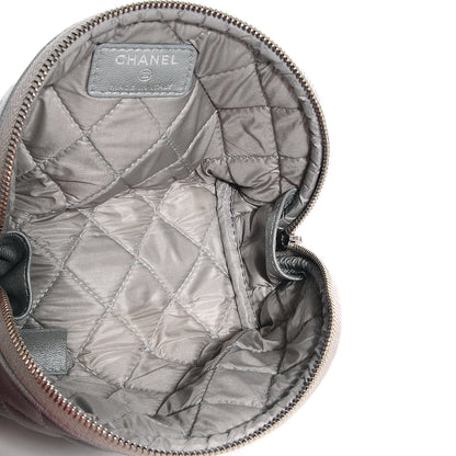 Chanel Lambskin Quilted Cosmetic Case Silver 5 of 7