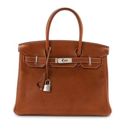 Hermes Natural Barenia Faubourg Birkin 30 Fauve 1 of 14