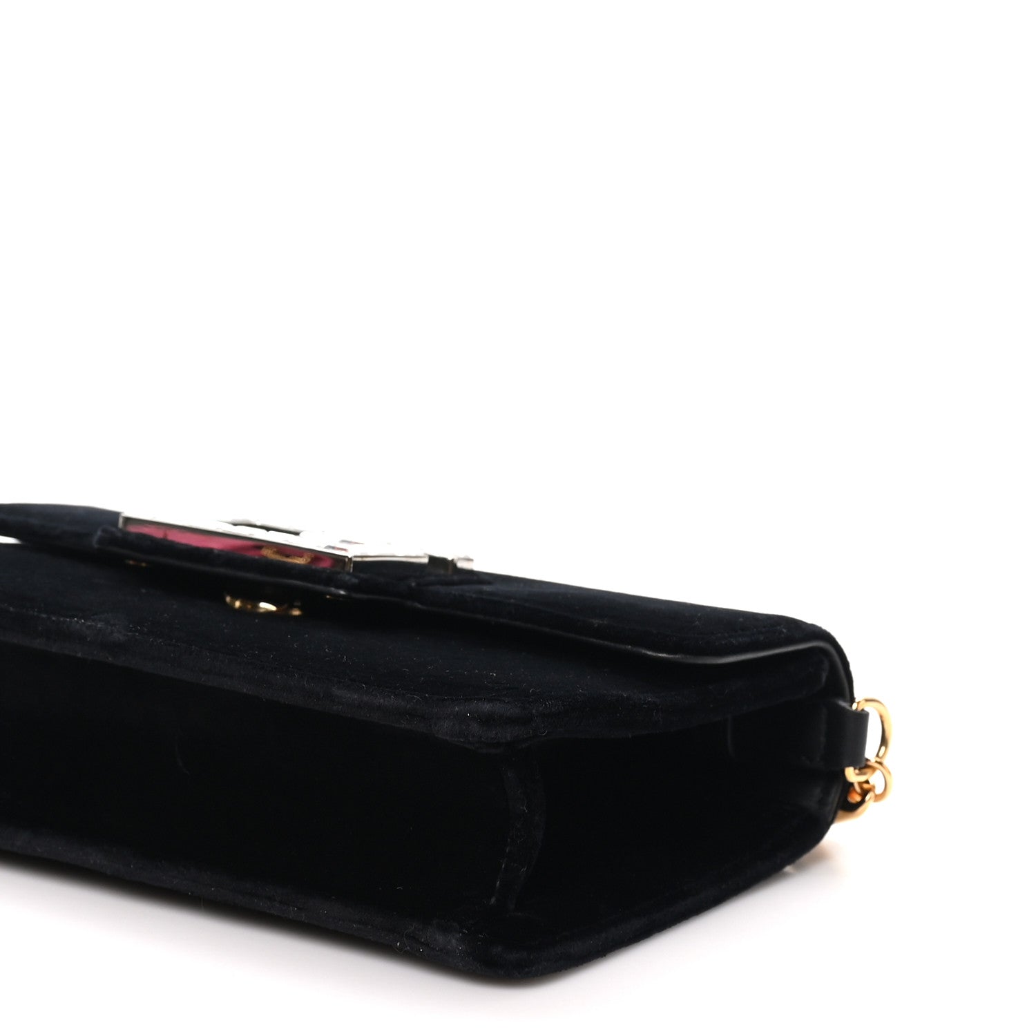 Gucci Velvet Crystal Square G Shoulder Bag Black 10 of 10