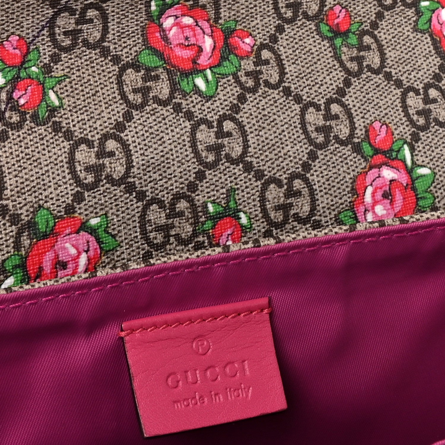 Gucci GG Supreme Monogram Rose Bud Diaper Bag Pink 12 of 12