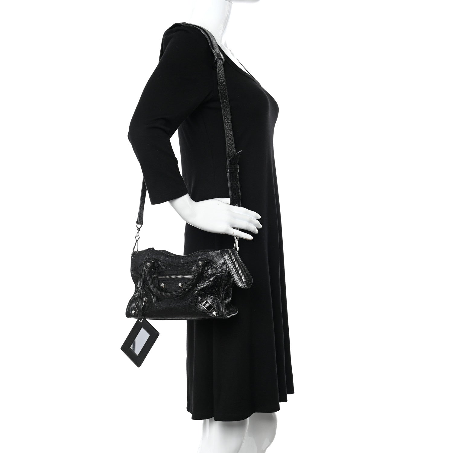 Balenciaga Agneau Classic Silver Hardware Mini City Black 2 of 13