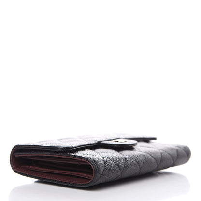 Chanel Caviar Quilted Long Flap Wallet Black 4 of 15
