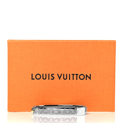 Louis Vuitton Brass Palladium Plated Nanogram Cuff M Silver 6 of 6