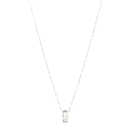Tiffany Sterling Silver Atlas Open Pendant Necklace 1 of 4