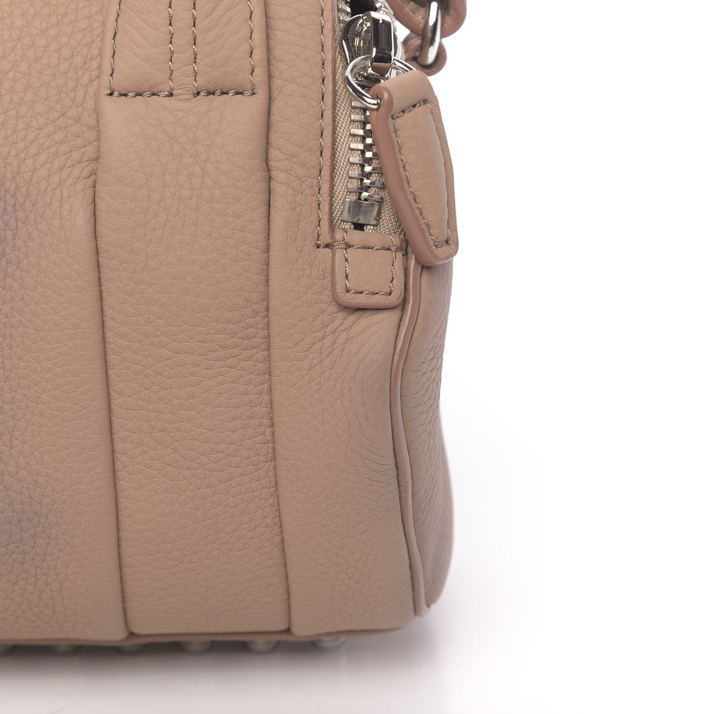Pebbled Calfskin Mini Rockie Truffle Silver Hardware