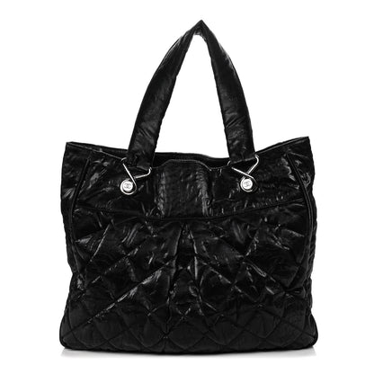Chanel Crinkled Coated Canvas Le Marais Large Tote Black 1 of 11
