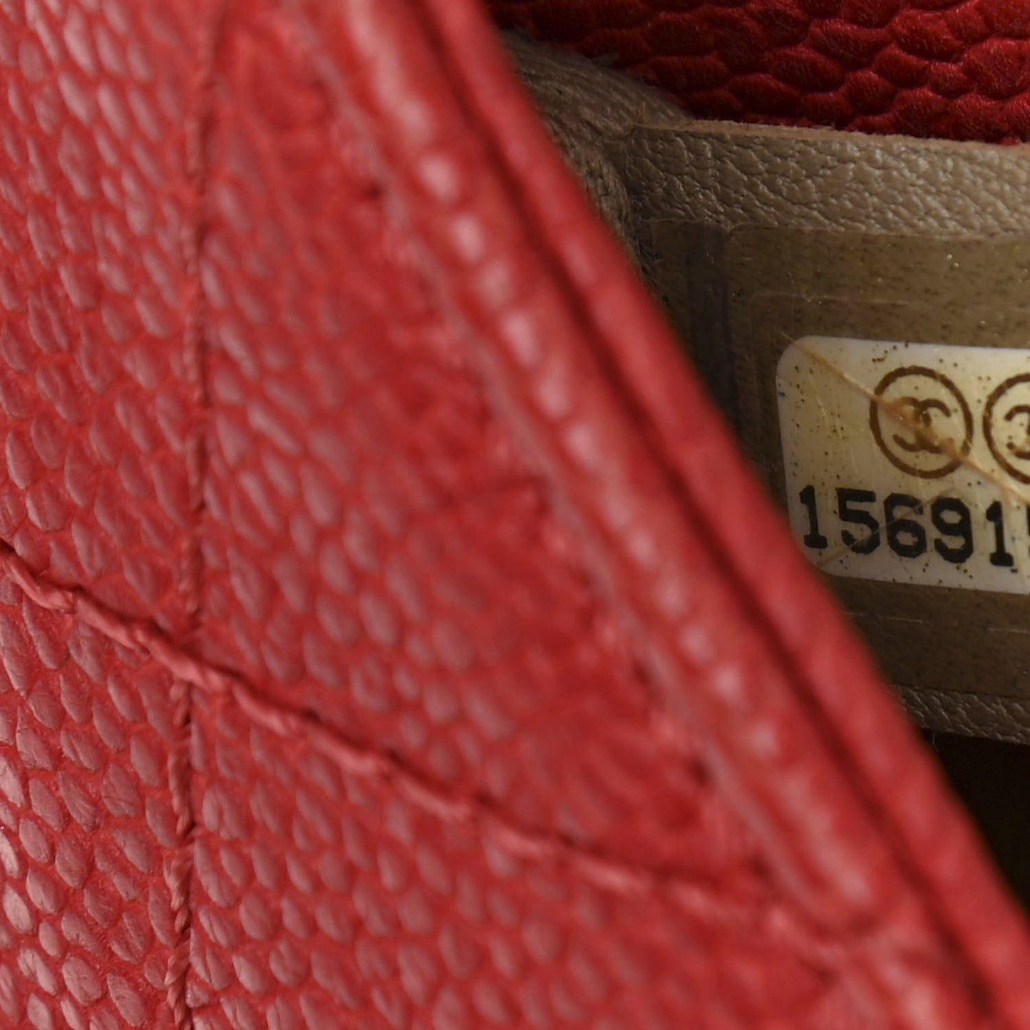 Caviar Quilted Mini Simply CC Flap Red