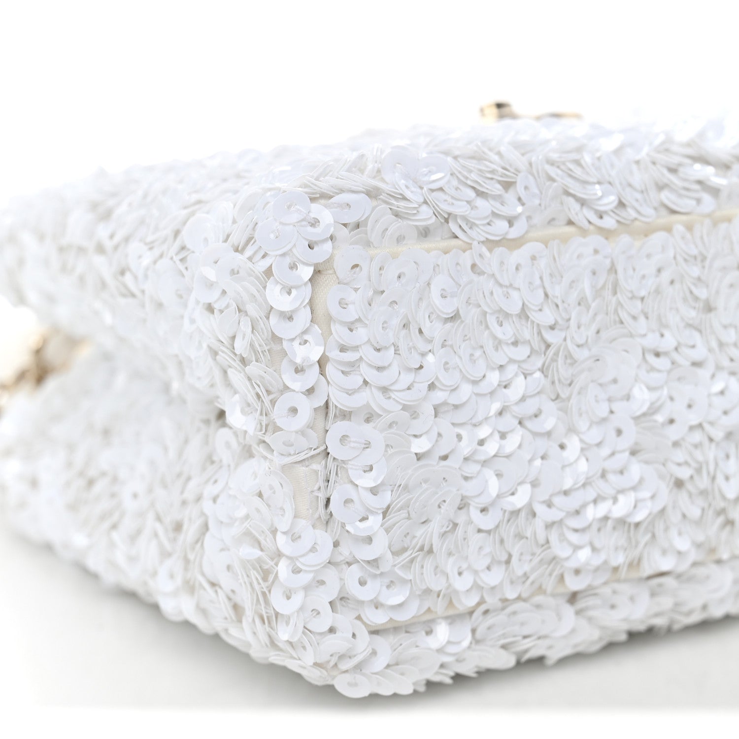 Chanel Sequin Nano Kelly Shopper White 9 of 11