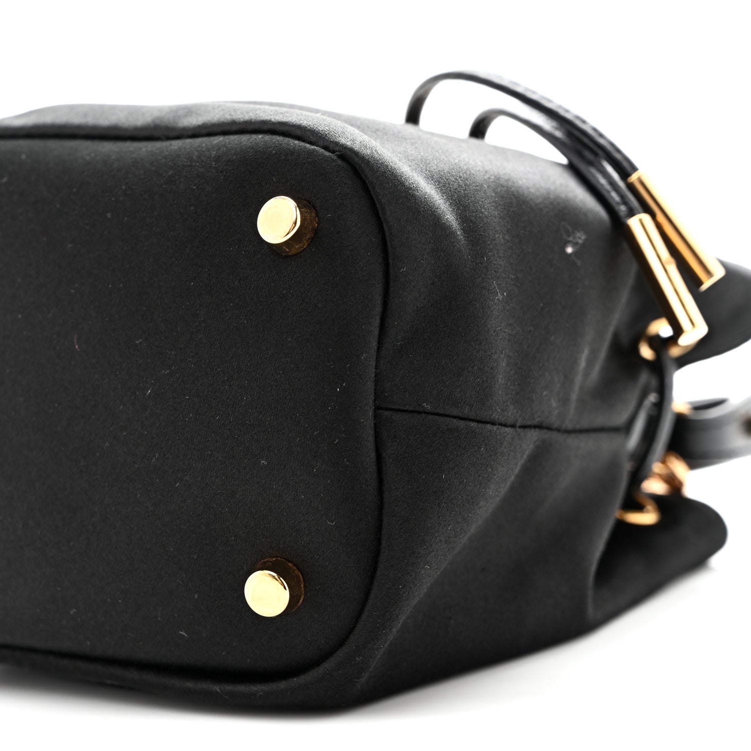 Versace Satin Medusa Mini Bucket Bag Black 10 of 10