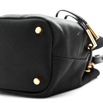 Versace Satin Medusa Mini Bucket Bag Black 10 of 10