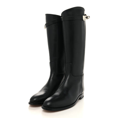 Hermes Box Kelly Jumping Boots 38.5 Black 3 of 7