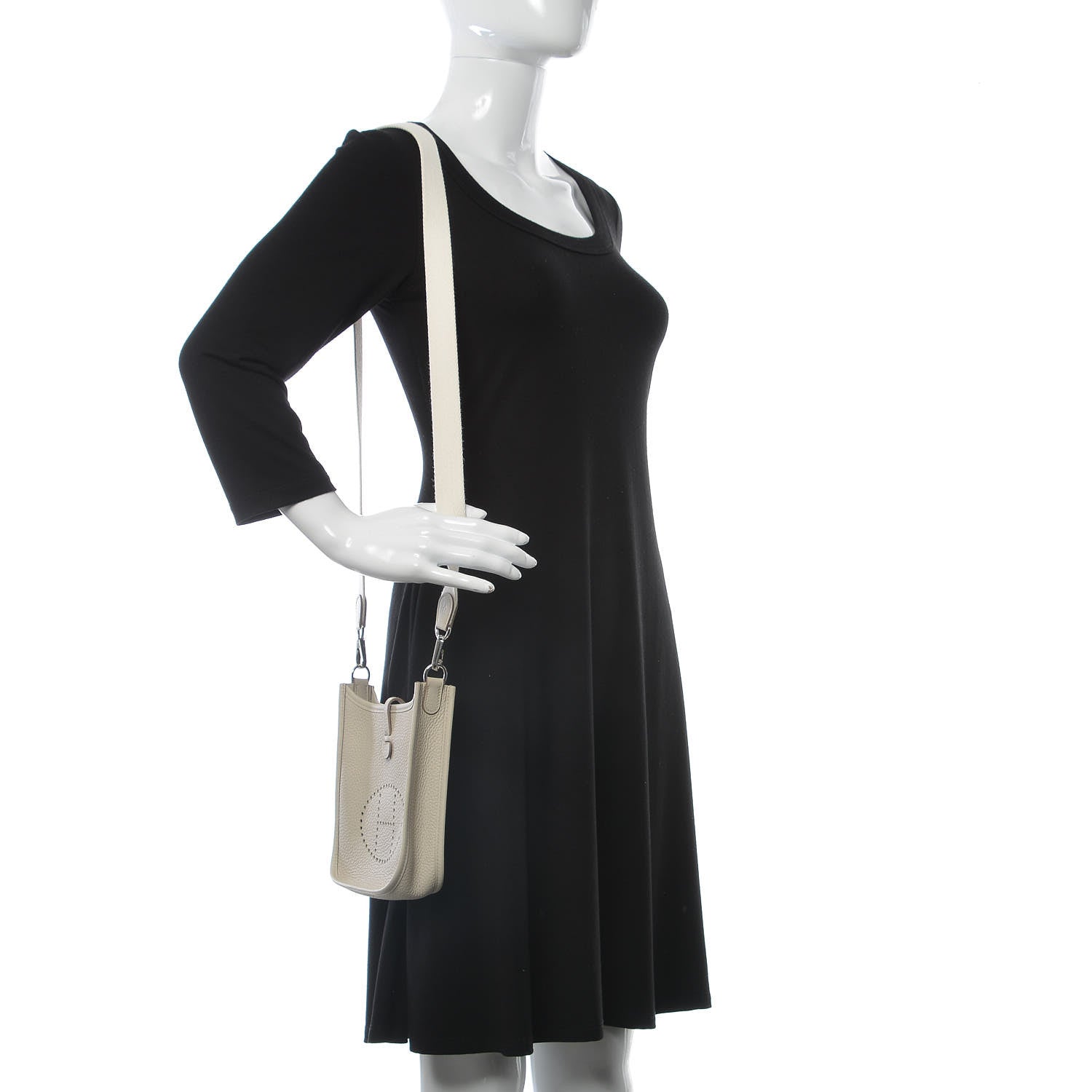 Hermes Taurillon Clemence Evelyne TPM Craie 2 of 12