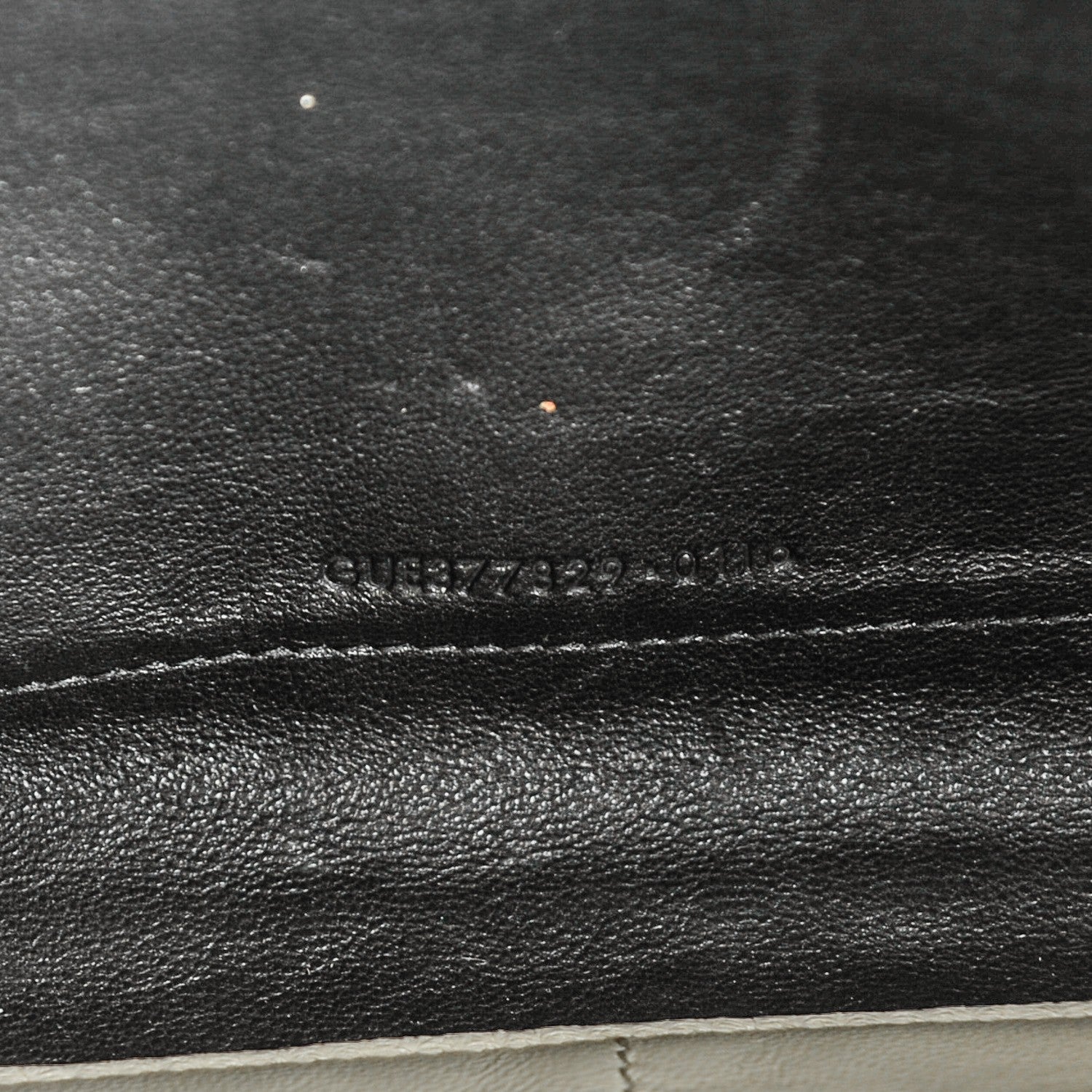 Saint Laurent SAINT LAUREN Calfskin Crocodile Embossed Monogram Chain Wallet Pearl White 9 of 9