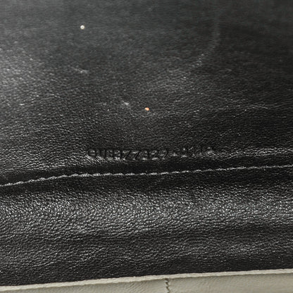 Saint Laurent SAINT LAUREN Calfskin Crocodile Embossed Monogram Chain Wallet Pearl White 9 of 9