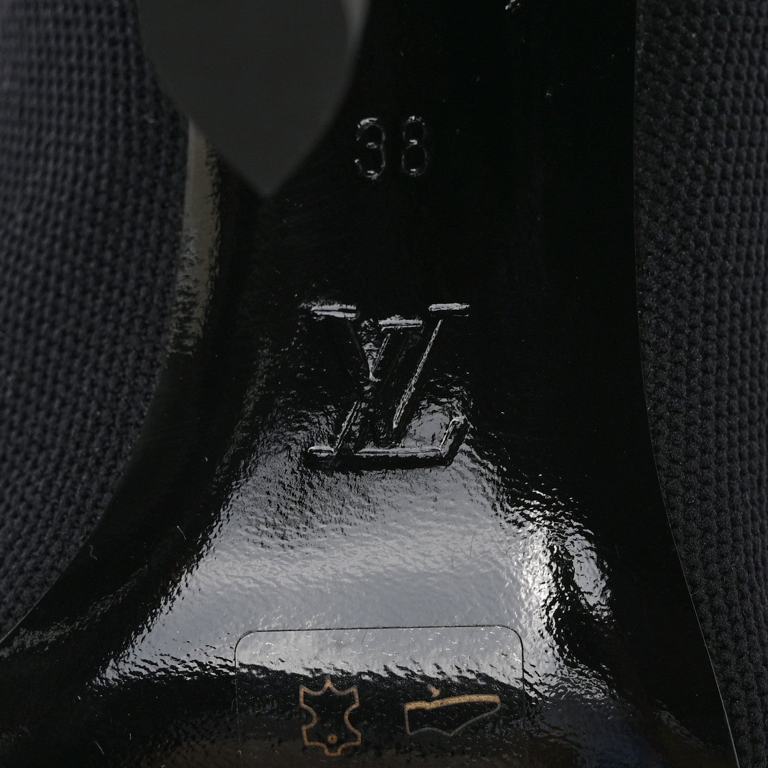 Louis Vuitton Stretch Fabric LV Black Heart Sock Ankle Boots 38 Black 6 of 6