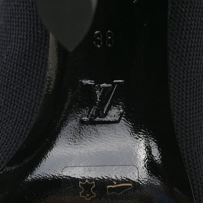 Louis Vuitton Stretch Fabric LV Black Heart Sock Ankle Boots 38 Black 6 of 6