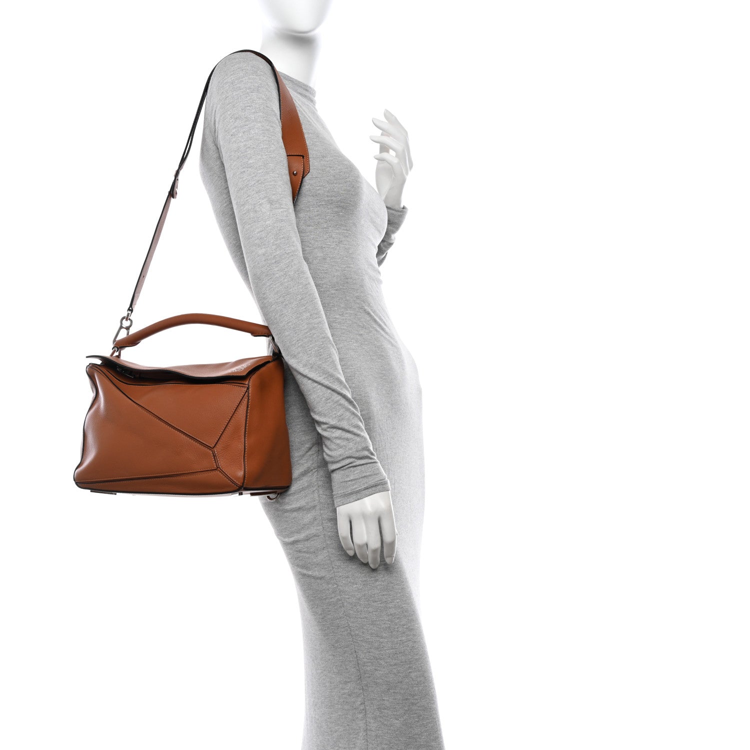 Loewe Calfskin Medium Puzzle Bag Tan 2 of 9