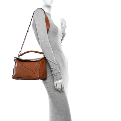 Loewe Calfskin Medium Puzzle Bag Tan 2 of 9