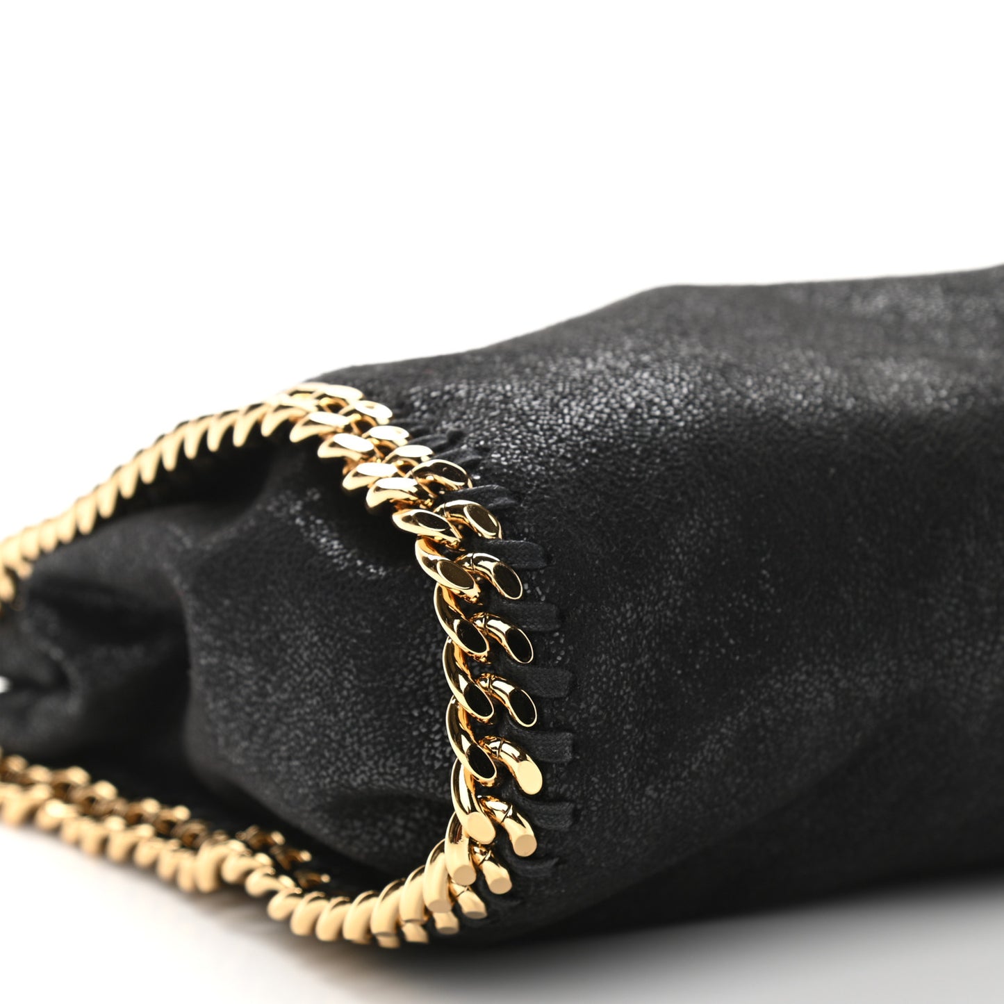Shaggy Deer Mini Falabella Fold Over Tote Black