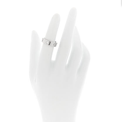 Cartier 18K White Gold 3 Diamond 5.5mm LOVE Ring 49 5 2 of 4