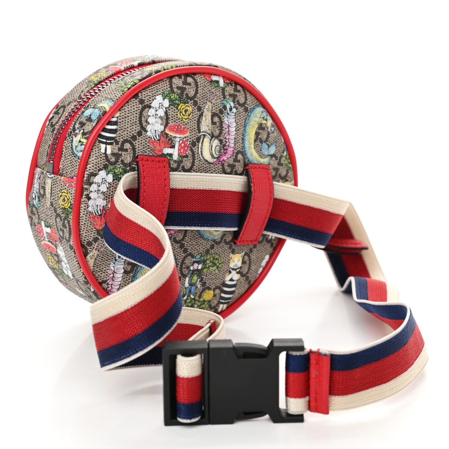 GG Supreme Monogram Web Childrens Print Round Belt Bag Multicolor
